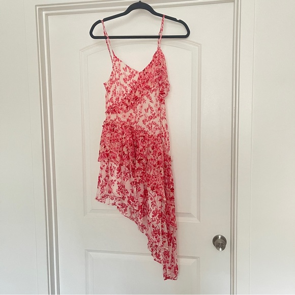 LOVESHACKFANCY Newport Silk Midi Dress in Campfire Breeze size 8 - Picture 2 of 9